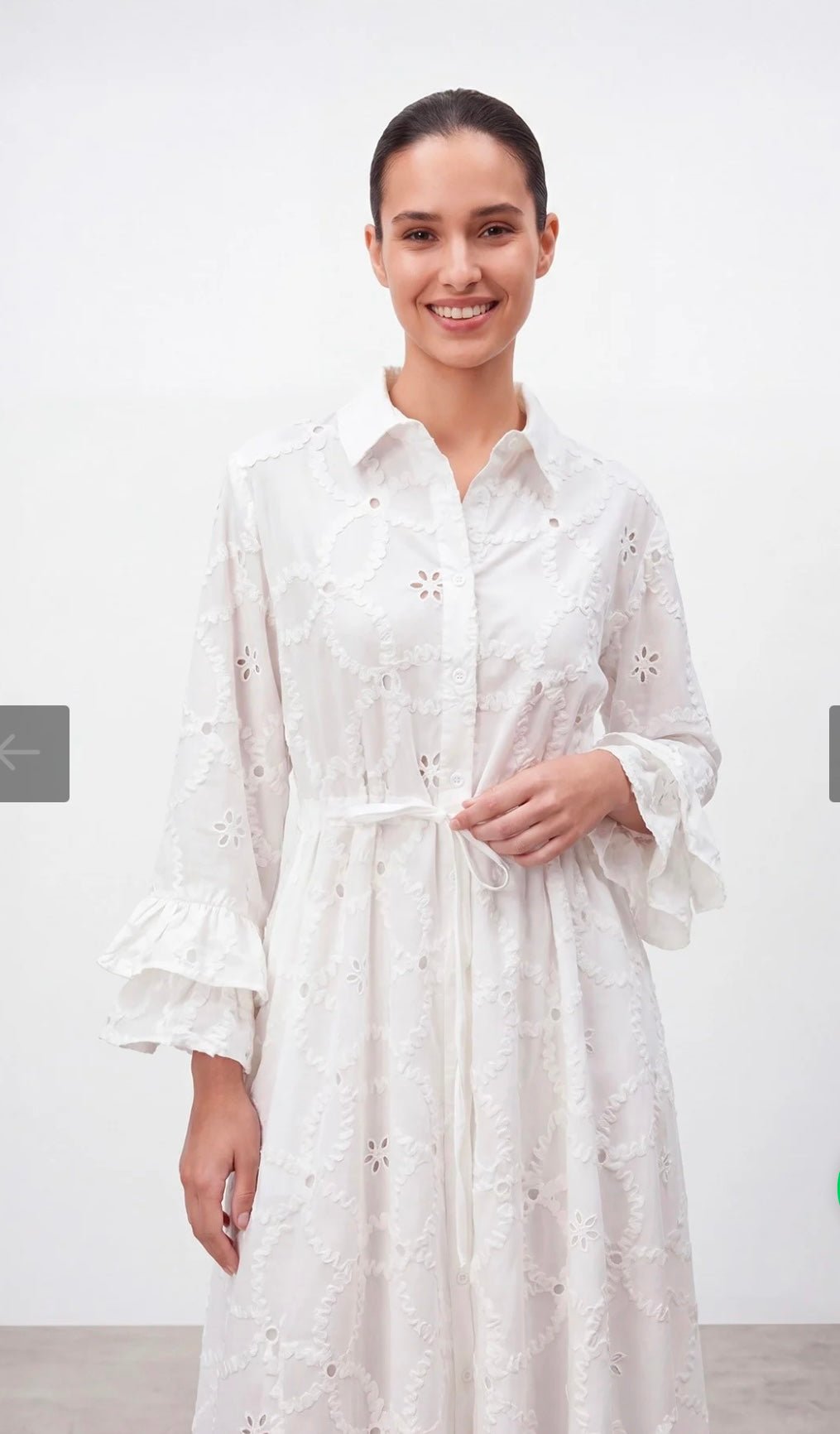 Kleid mit Volantärmel - Image Stores