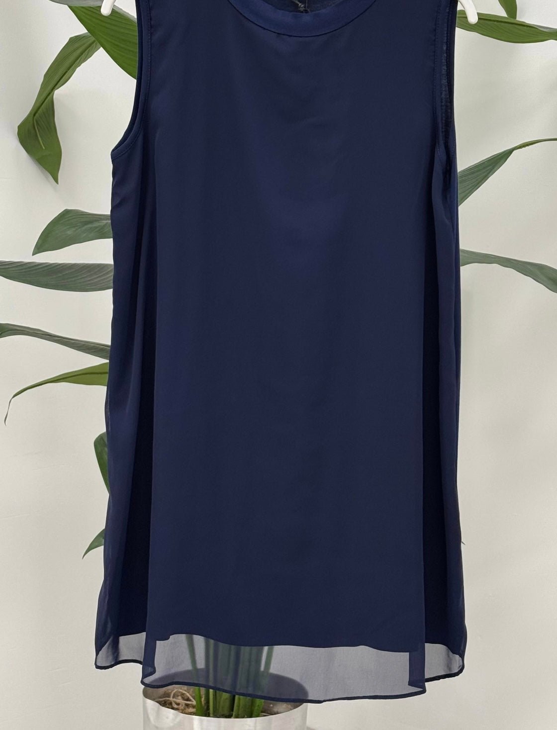 Tunika Ärmellos mit Chiffondetail - Image Stores