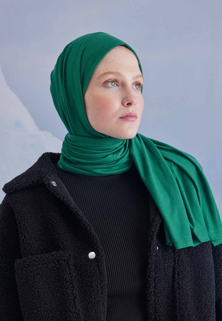 Jersey scarf in emerald by Fresh Scarfs