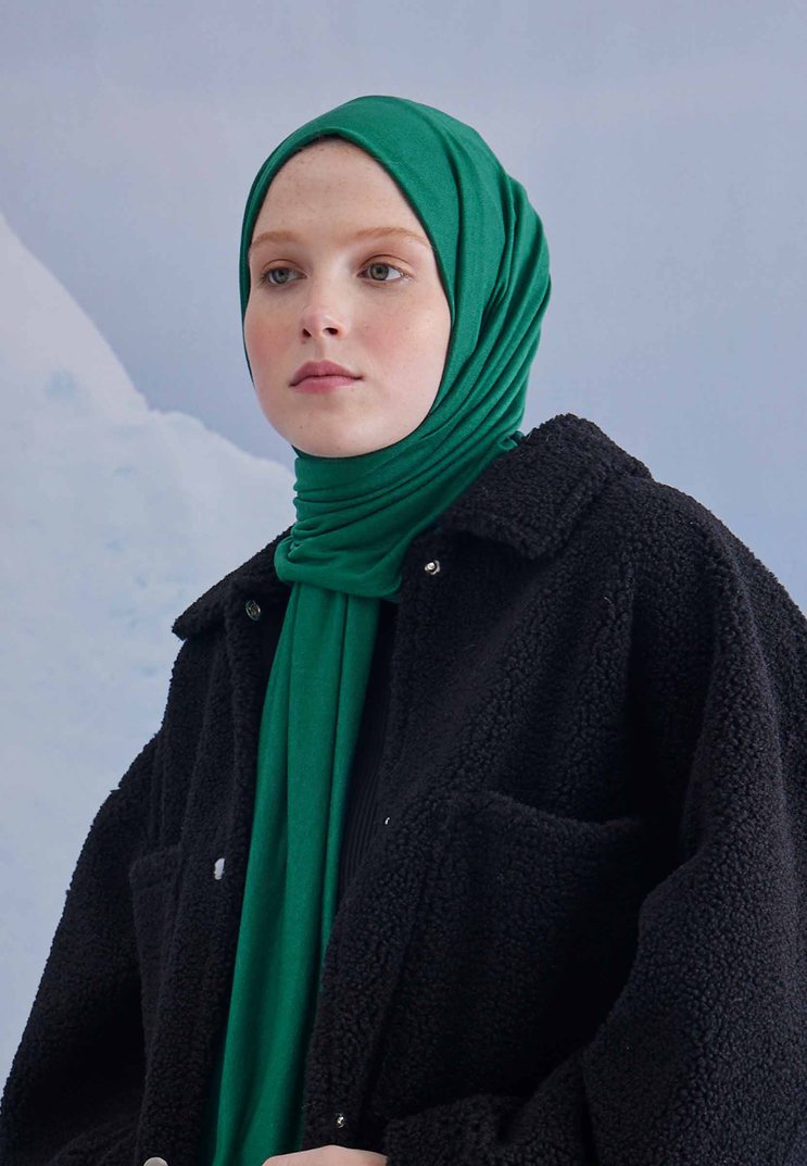 Jersey scarf in emerald by Fresh Scarfs