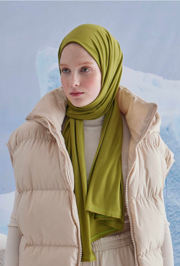 Jersey scarf olive
